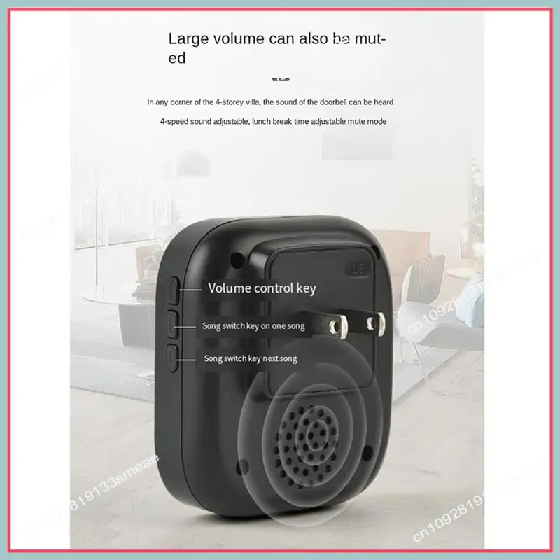 N94R Waterproof Smart Doorbell Wireless Doorbell IP68 Home Door Bell Intelligent 38 Songs 4-Level Volume Control