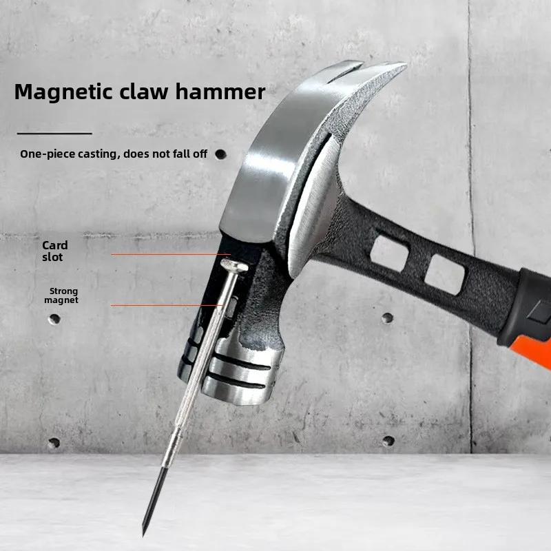 Double V design with magnetic integrated sheep horn hammer,easy to nail, woodworking specific,rubber handle for comfortable grip