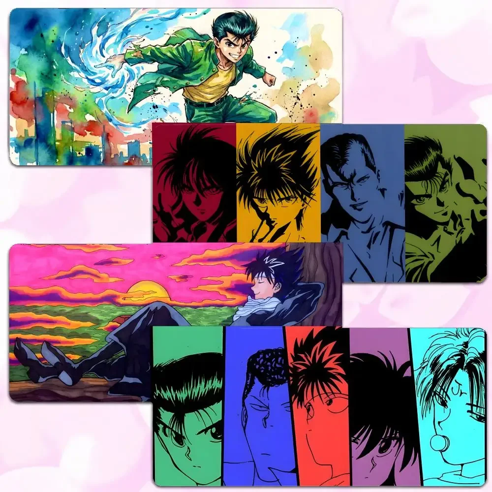 Y-Yu Yu Hakusho shonen battle Mouse Pad Thick Lock Edge Gaming Desk Mat Large Size PC Mouse Pad Home decor