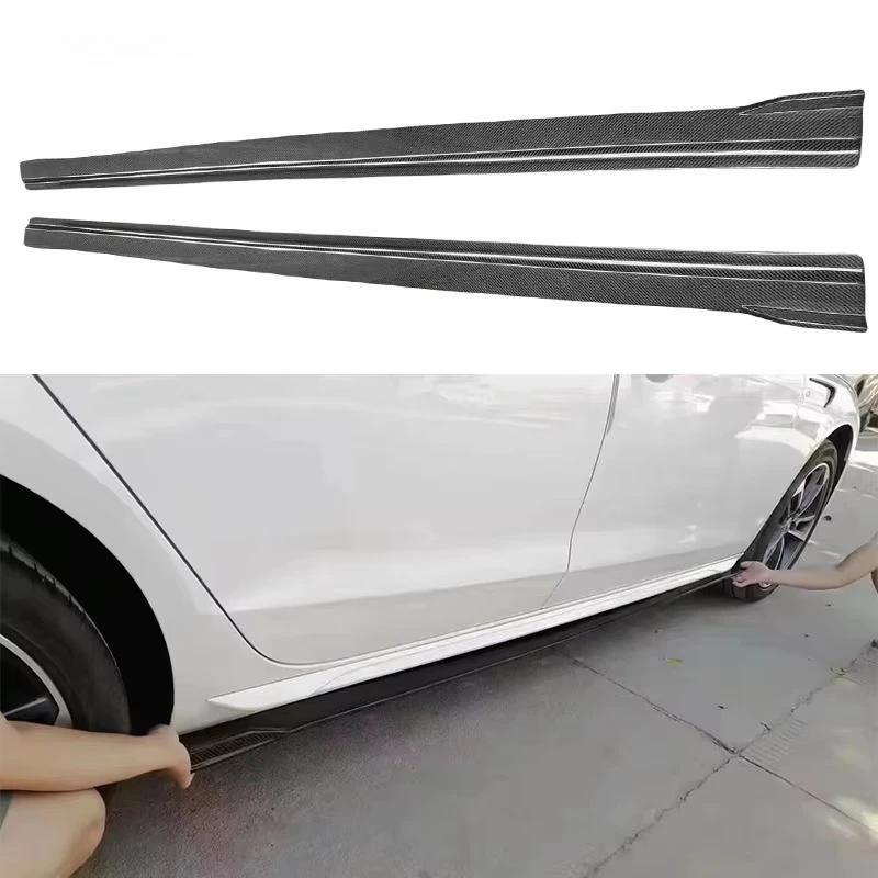 

RELI1 A5 S5 High Quality KB Style Carbon Fiber Side Skirt Side Bumper Lip Side Separator for Audi A5 S5 8W6 Lci