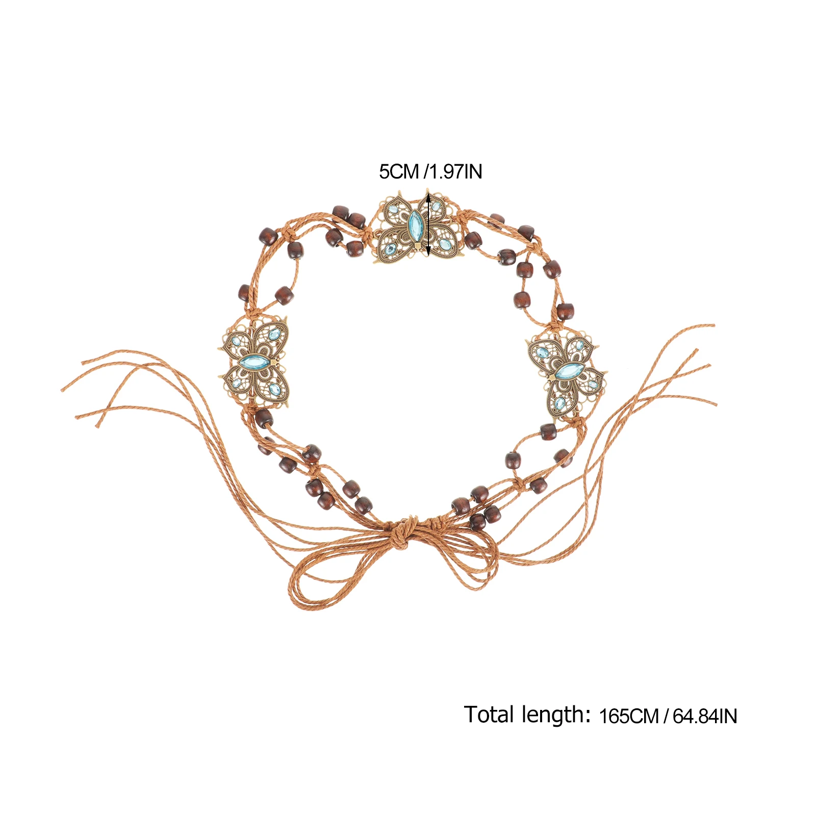 

Braided Waist Women Wide Rope Wax Woven Chain Waist Belt For Women Retro Style Bohemian Dress Accessory Fashion