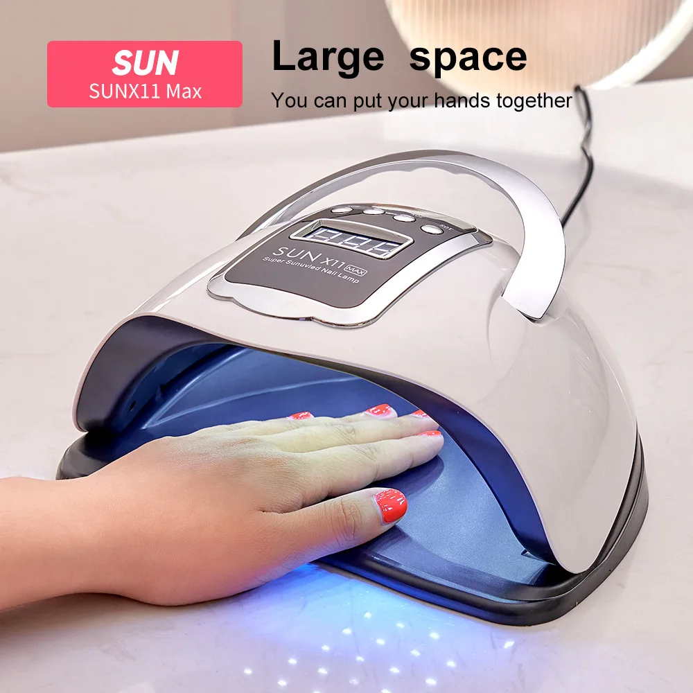 CNHIDS-Lampe UV Stal2 Sèche-Ongles pour Gel UVLED, Capteur Infrarouge avec Coussretours en Silicone Rose, Utilisation en Salon, 320W, N64.