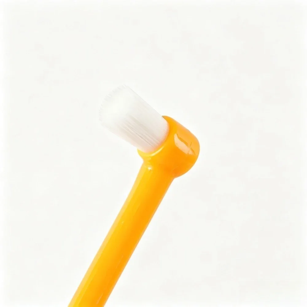 Ultra fine soft bristled round head pet toothbrush, single pack pet cleaning and oral care products