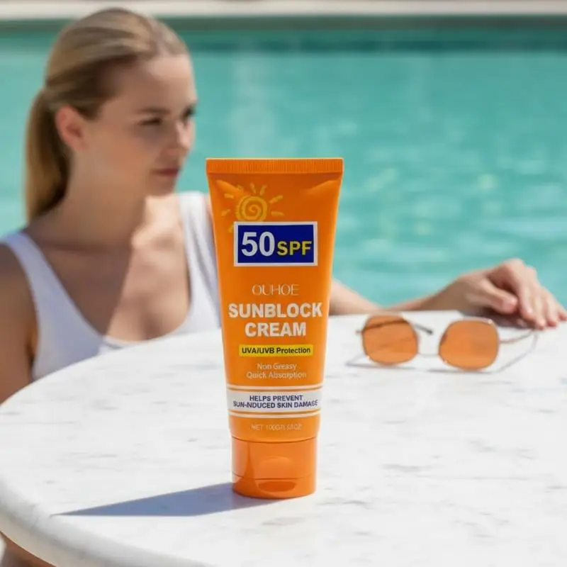 SPF50 Sunblock Lotion Whitening Moisturizer Oil Control Long Lasting Waterproof for Beach Sports Travel Protection