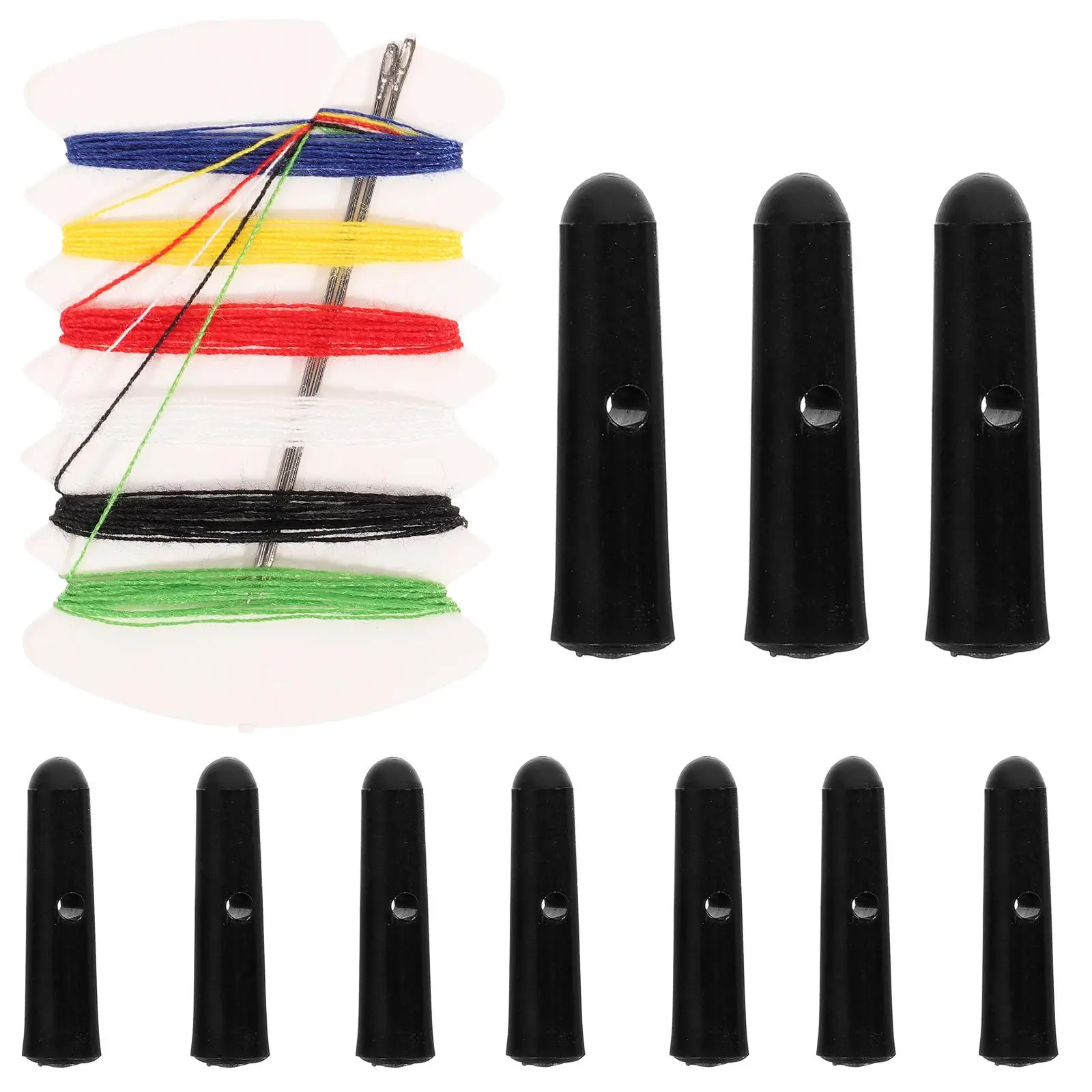 10 Pcs Long Handle Umbrella Beads Repair Accessories Foldable Tail Plastic Bone Covers