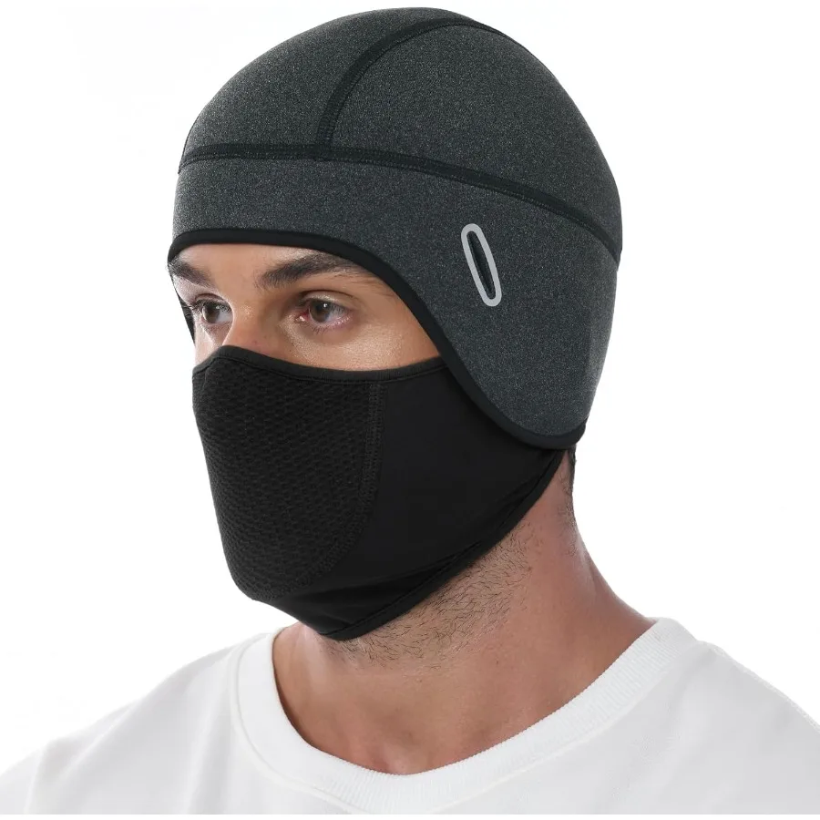 

Thermal Skull Cap Helmet Liner Hat with Face Cover Balaclava Face Mask with Glasses Holes for Cycling Motorcycle