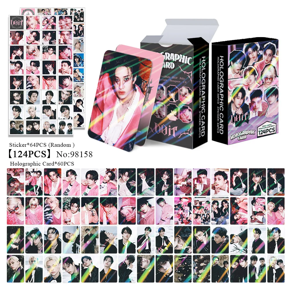 

124PCS Stray Kids Avatar Photo Card Album DOIT SKZOO Stickers LOMO Cards Fans Collection Holiday Gifts