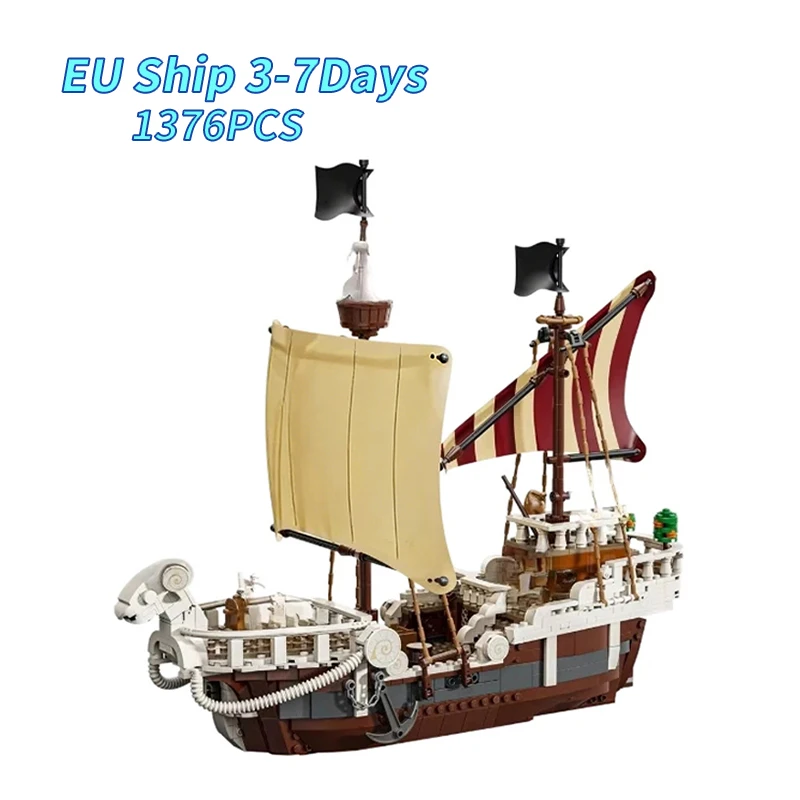 75639 1376 pièces de blocs de construction, bateau pirate, aventure amusante, décoration de chambre, adapté aux cadeaux de Noël et d'anniversaire pour adultes, jouet