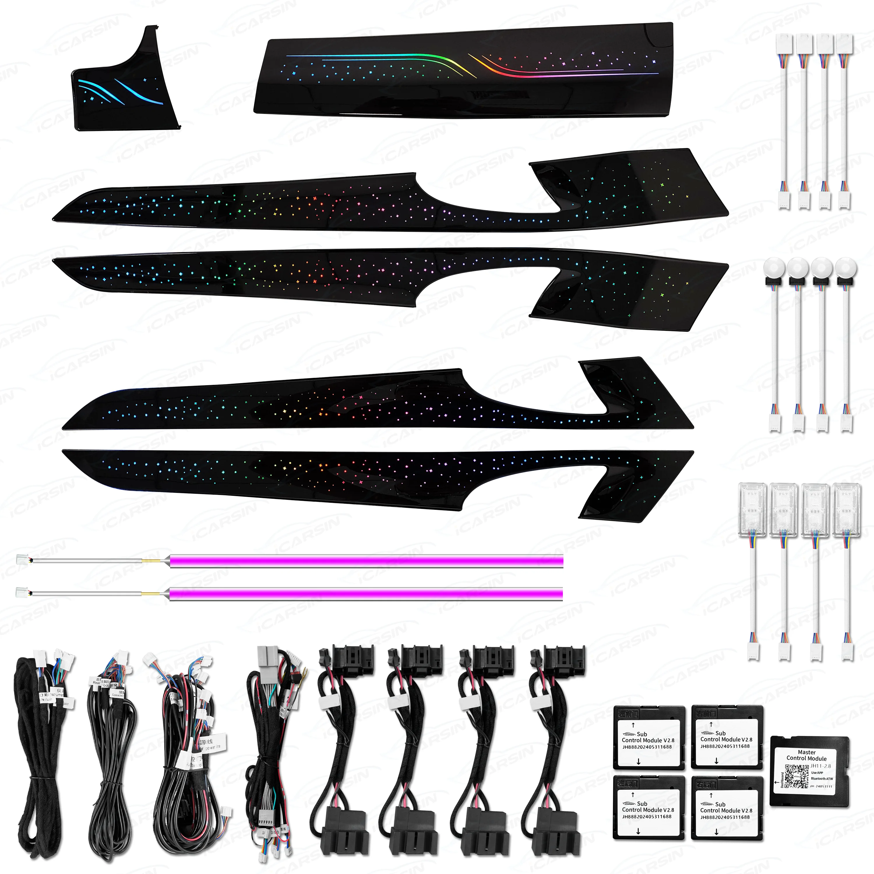 

Dynamic Colorful Ambient Lighting For Panamera 970 2010 - 2016 Interior LED Atmosphere Light Trim Panel Accessories