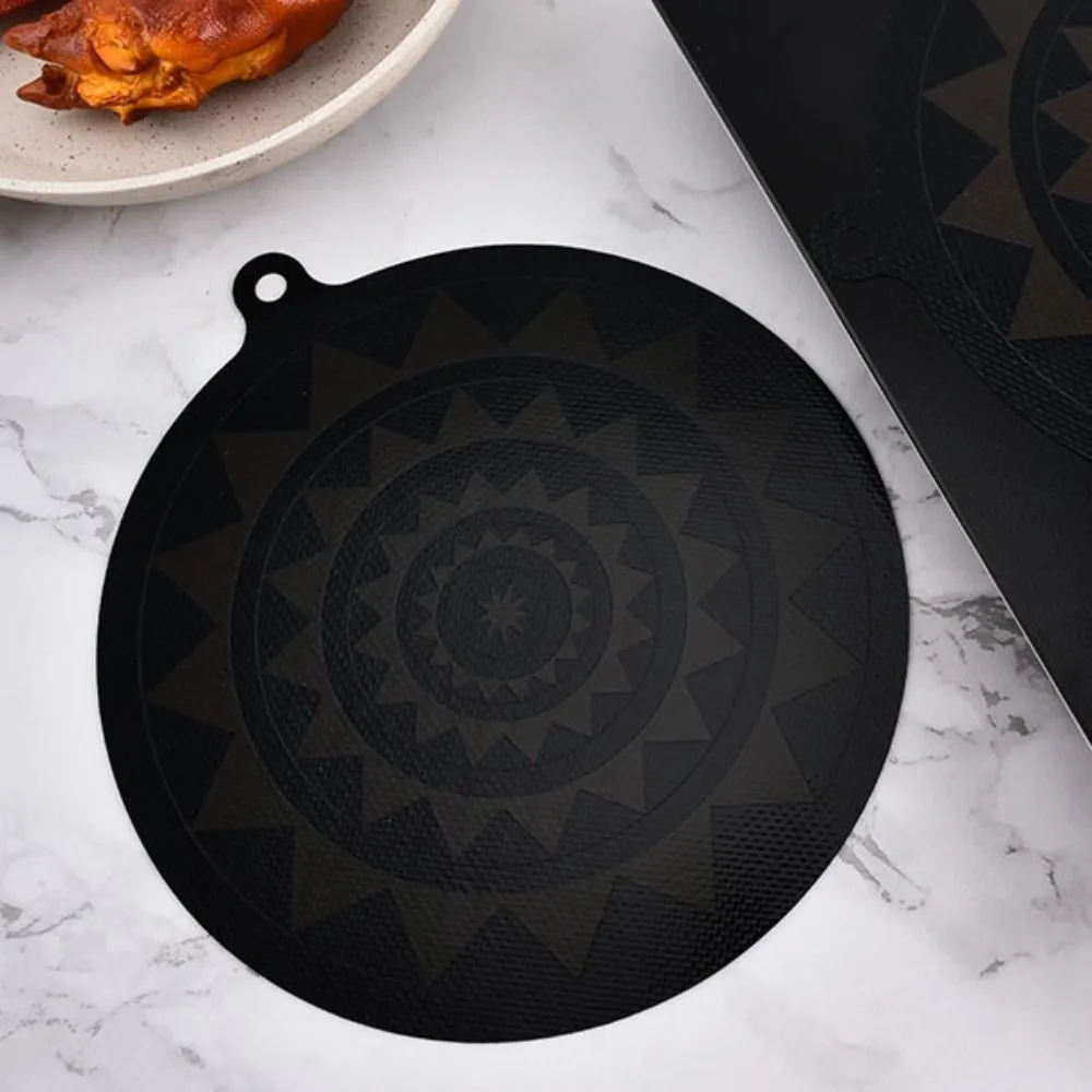 

2 шт. силиконовый индукционный коврик для варочной панели, круглый термодатчик, изменение цвета, защита от царапин для варочной панели, нескользящий, термостойкий