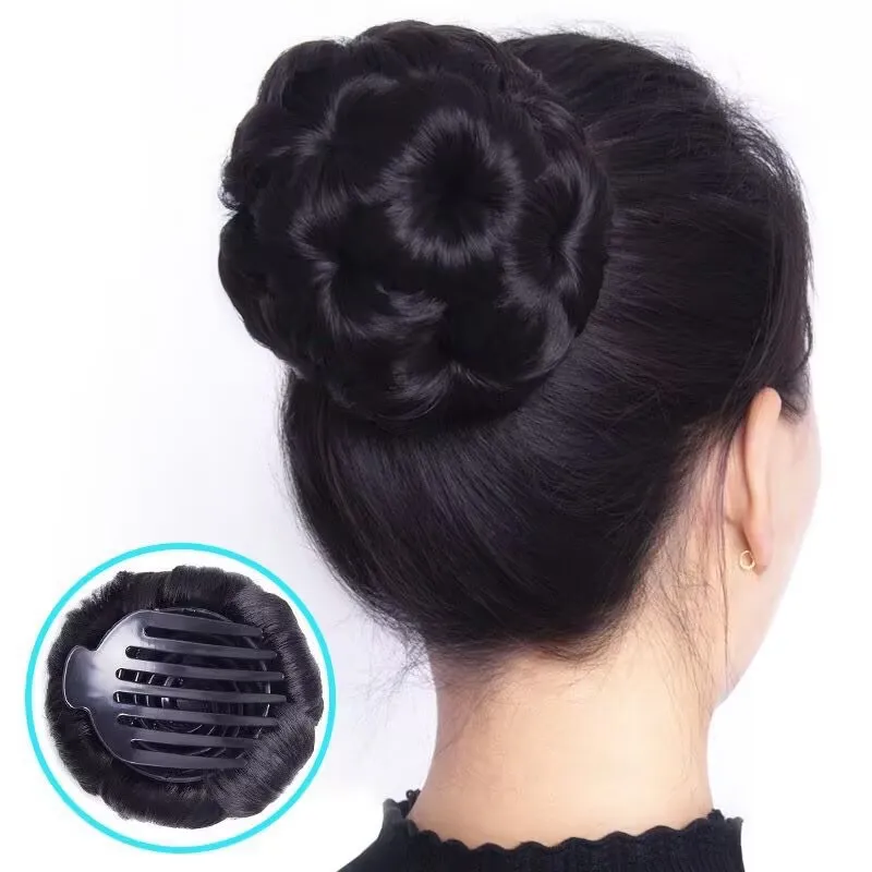 Synthesis Claw Clip Extension Clip In Hair Women Hairpiece Curly Hair Bun Fashion Hair Bag Hair Extension Hair Bands