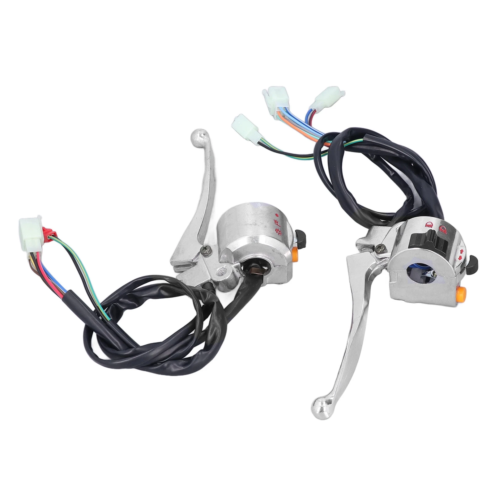 2pcs 22mm Drum Brake Handlebar Switch Left Right Motorcycle Handlebar Horn Button for 50cc Chinese Scooter for JH70 JH90