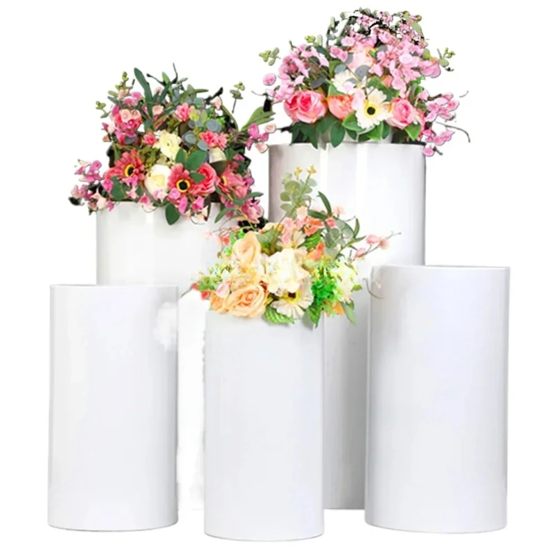 3pcs Round Cylinder Pedestal Display  Art Decor Cake Rack Plinths Pillars for DIY Wedding Decorations Holiday