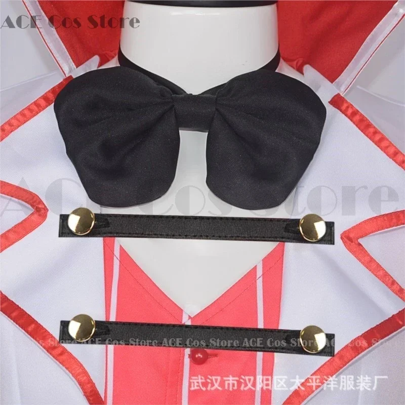 Hazbin Lucifer Morningstar Cosplay Hotel Costume Parrucca Canna Bastone Stivali Anime Puntelli Cosplay Vestiti Festa di Halloween Hazubin Suit