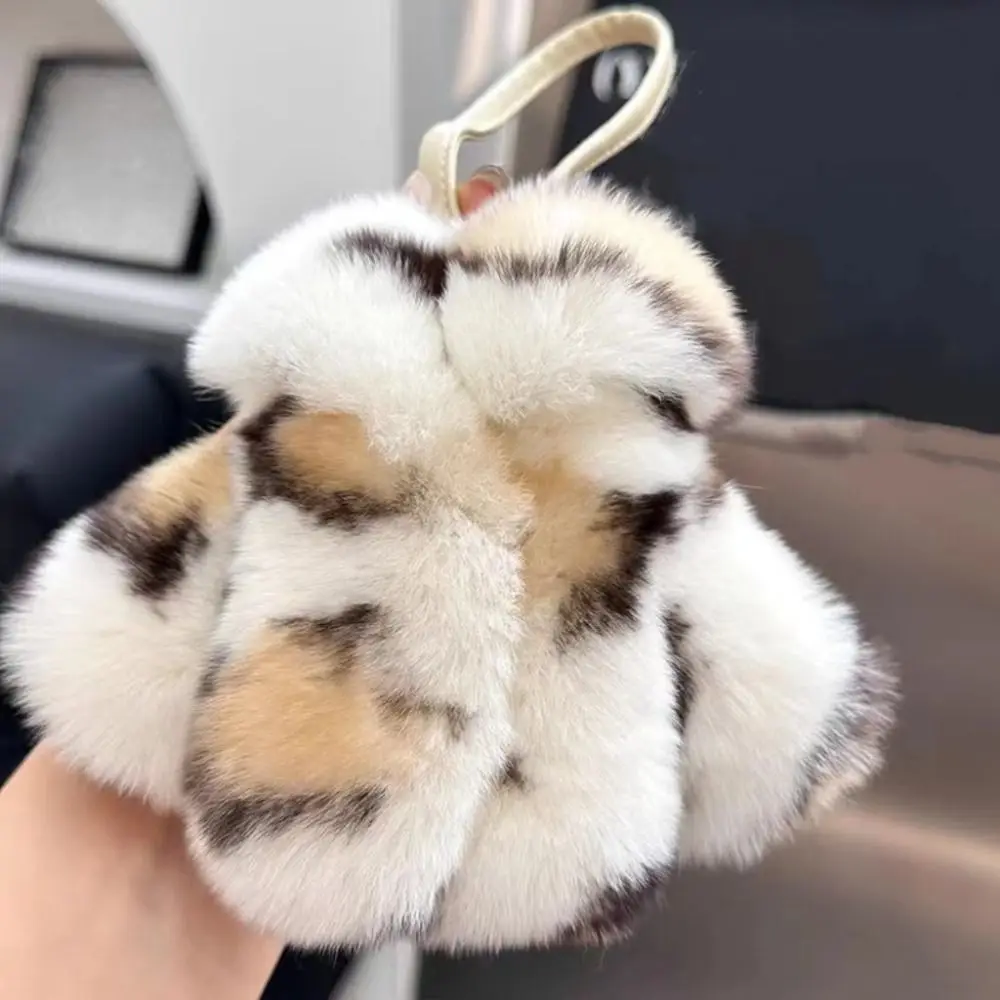 أنيقة فو الأرنب الفراء حقيبة سحر الملابس شكل لينة شنقا زخرفة الأزياء قلادة مفتاح السيارة الديكور