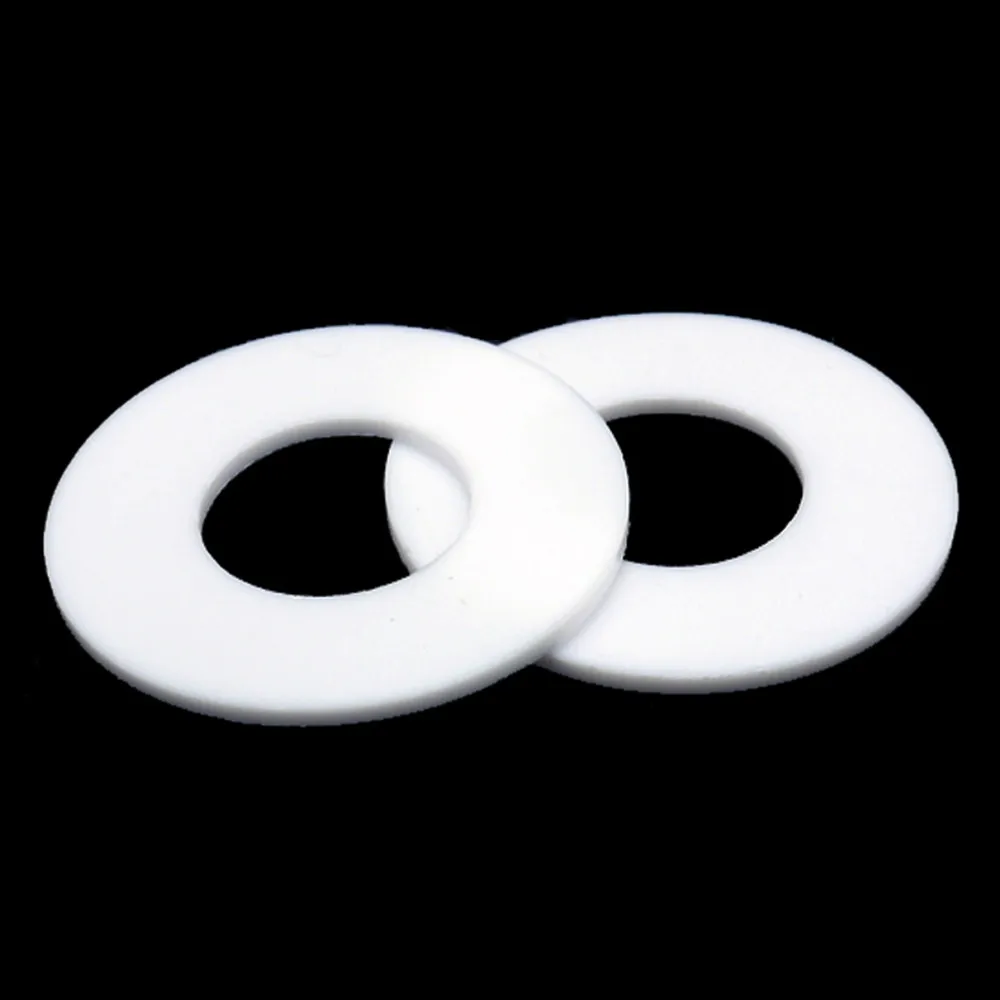 O Ring Seal Spacer Oil Resistance Washer Round Shape White PTFE Flat Flange Gasket Thickness 3mm DN15 ~ DN300