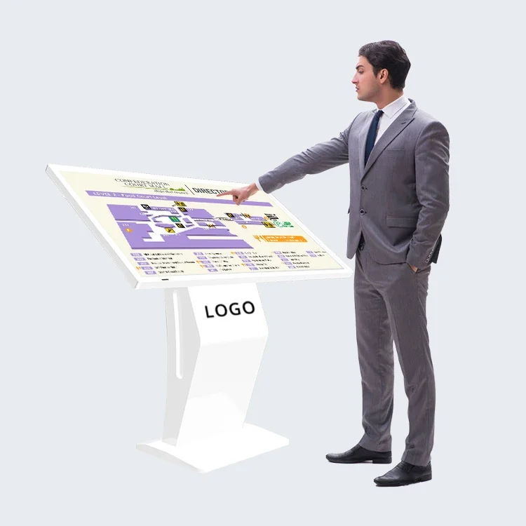 IR Touch Screen Android WiFi 43 Inch 2K 4K Horizontal Touch Advertising Kiosk