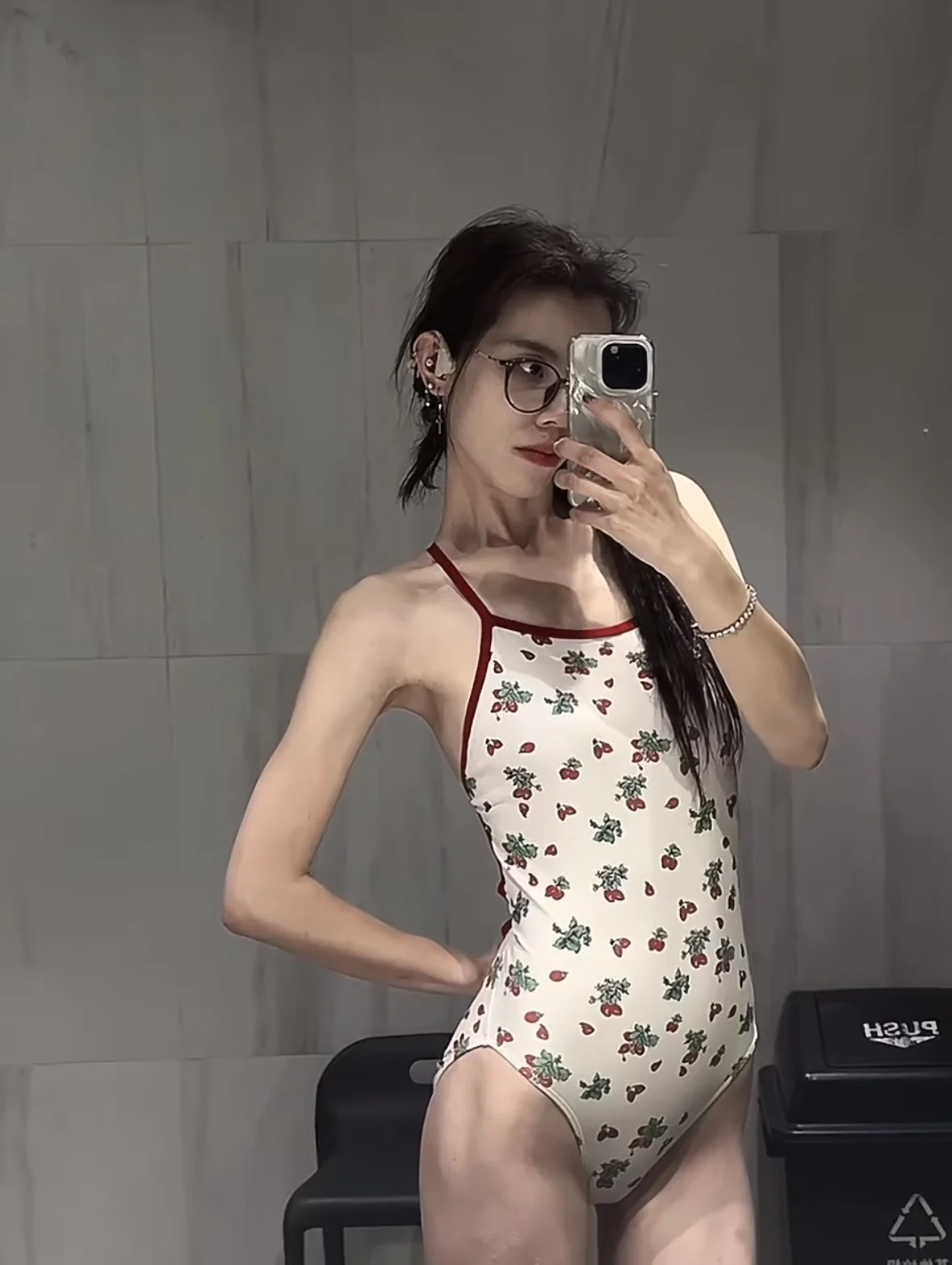 Traje de baño de una pieza para mujer, estampado dulce, Bal, adelgazante, cubierta de barriga, aguas termales, traje de baño cetitivo, busto fijo
