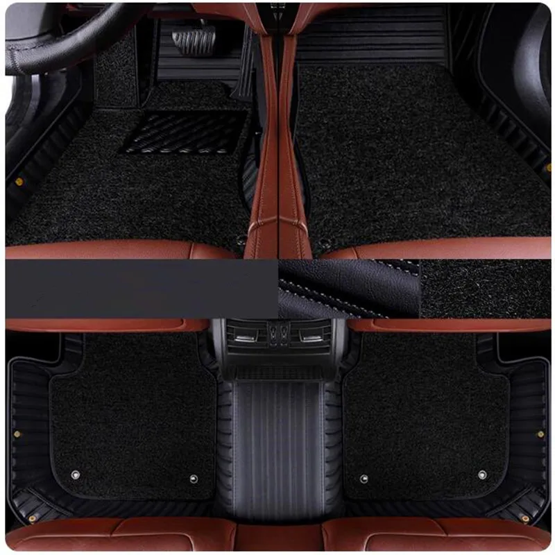 Top quality rugs, Custom special car floor mats for Hyundai Santa fe 5 seats 2025 durable double layers carpets for Santafe 2024
