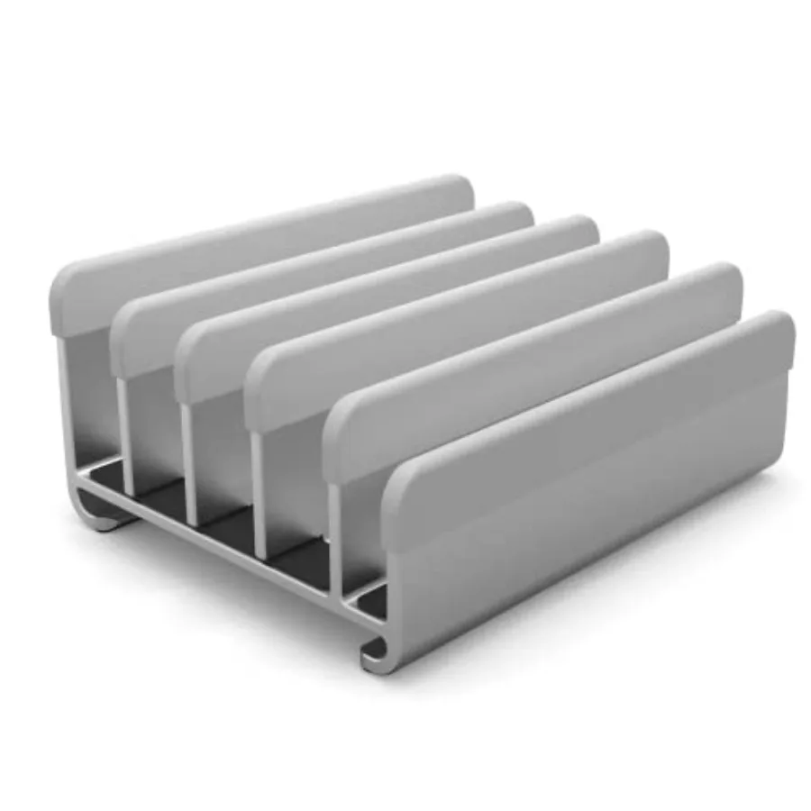 

5-Slot Vertical Laptop Stand - Aluminum Laptop Stand Vertical for Desk -Laptop Holder with Adjustable Width 12-38mm Compatible