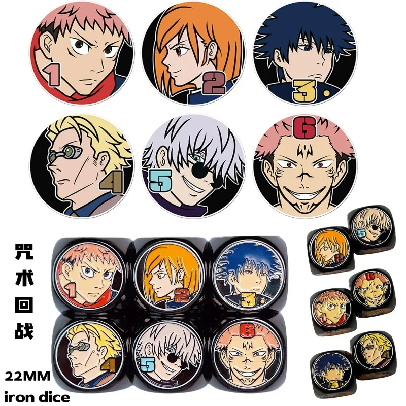

Jujutsu Kaisen Series Anime Itadori Yuji Board Game Iron Dice UNION ARENA PTCG DTCG OPCG Card Game Special Metal Dice Indicator