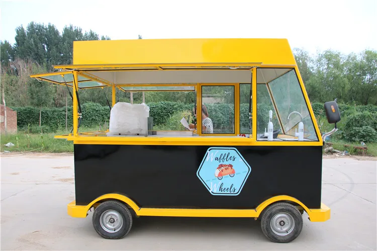 Quiosco de perritos calientes eléctrico de 3M, carritos de comida móviles, camión de comida al aire libre, camión de aperitivos y helados, furgoneta móvil de comida rápida para calle