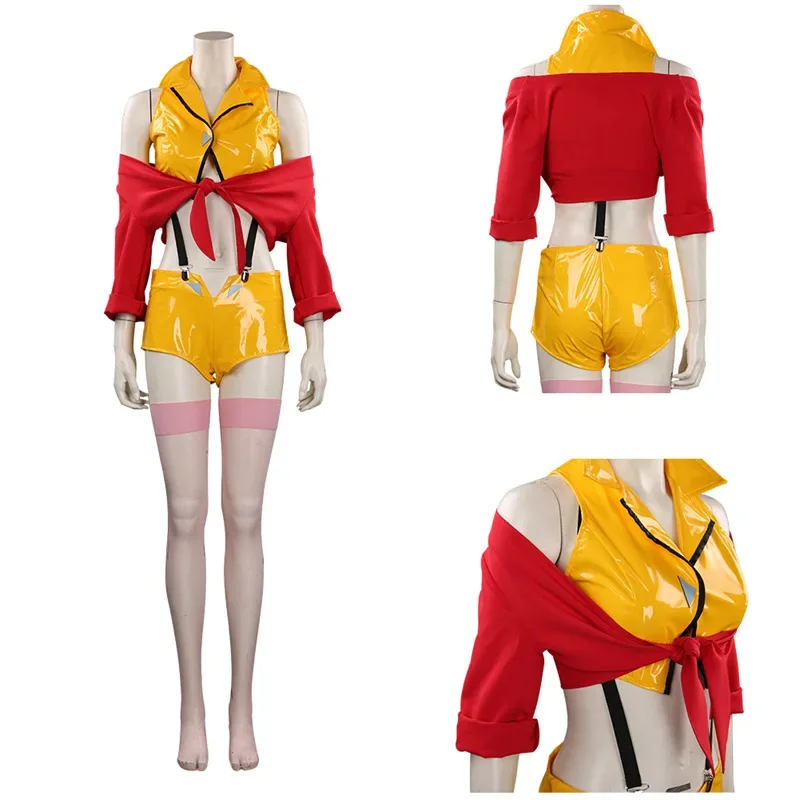 Anime Cowboy Bebop Faye Valentine Cosplay Costume Outfit Adult Women Jacket Suit Halloween Carnival Suit