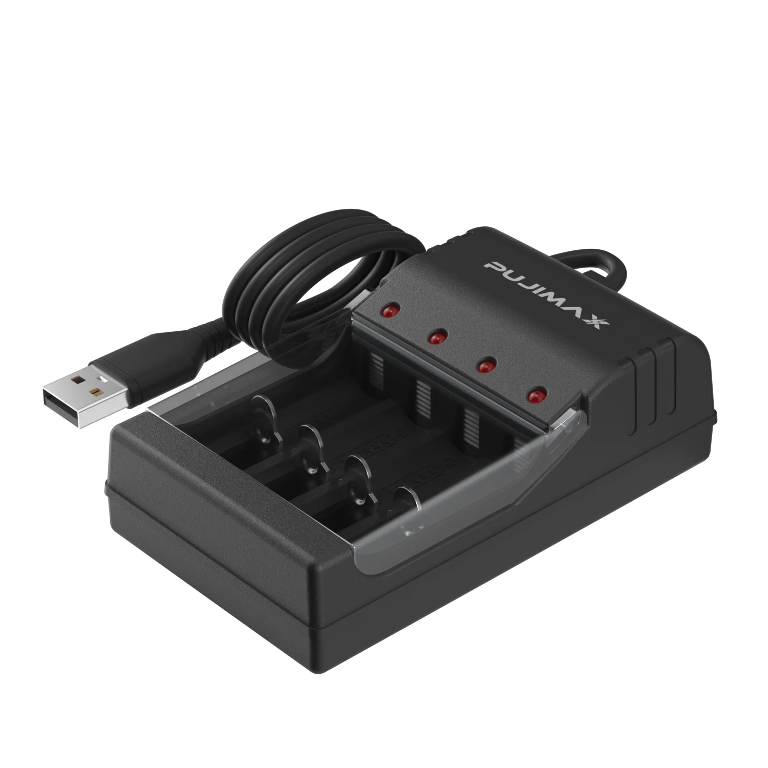 PUJIMAX 8 Slot USB Output Fast Charging Battery Charger Short Circuit Protection Suitable For AA/AAA/Nimh Rechargeable Batteries