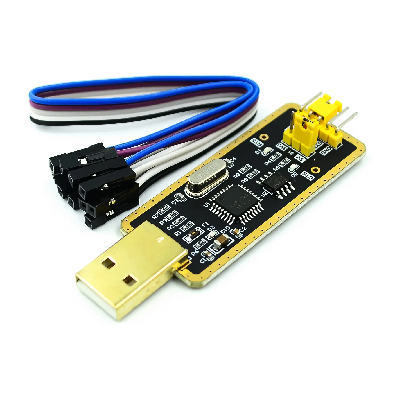 

2pcs FT232BL FT232RL USB to TTL Serial Adapter Module Gold Color for Arduino ESP32 Firmware Download Programmer