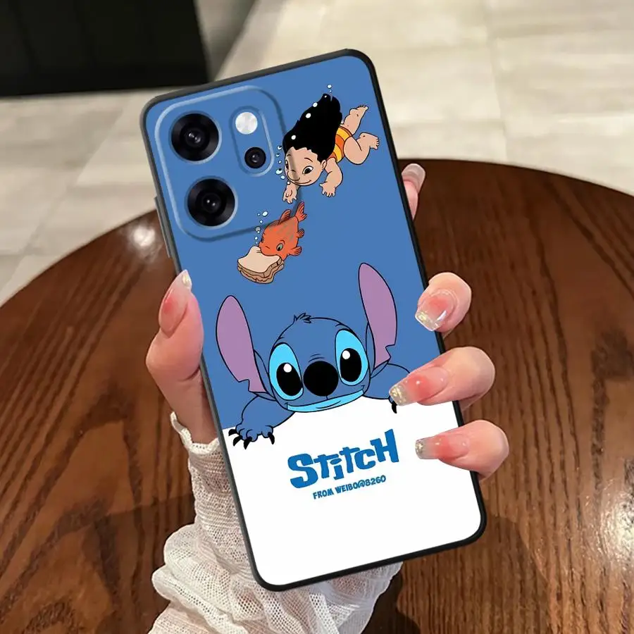 Coque arrière souple Disney Stitch, étui pour Oppo Reno A74 A98 A78 A93 Reno 4F 5 6 7 8 10 11 14 A76 A96 A84 F9 F11 F29 A83