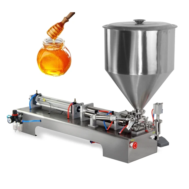 Cosmetic Tomato Sauce Yogurt Honey Semi Automatic Single Head Thick Paste Filling Machine Pneumatic Paste Filling Machine
