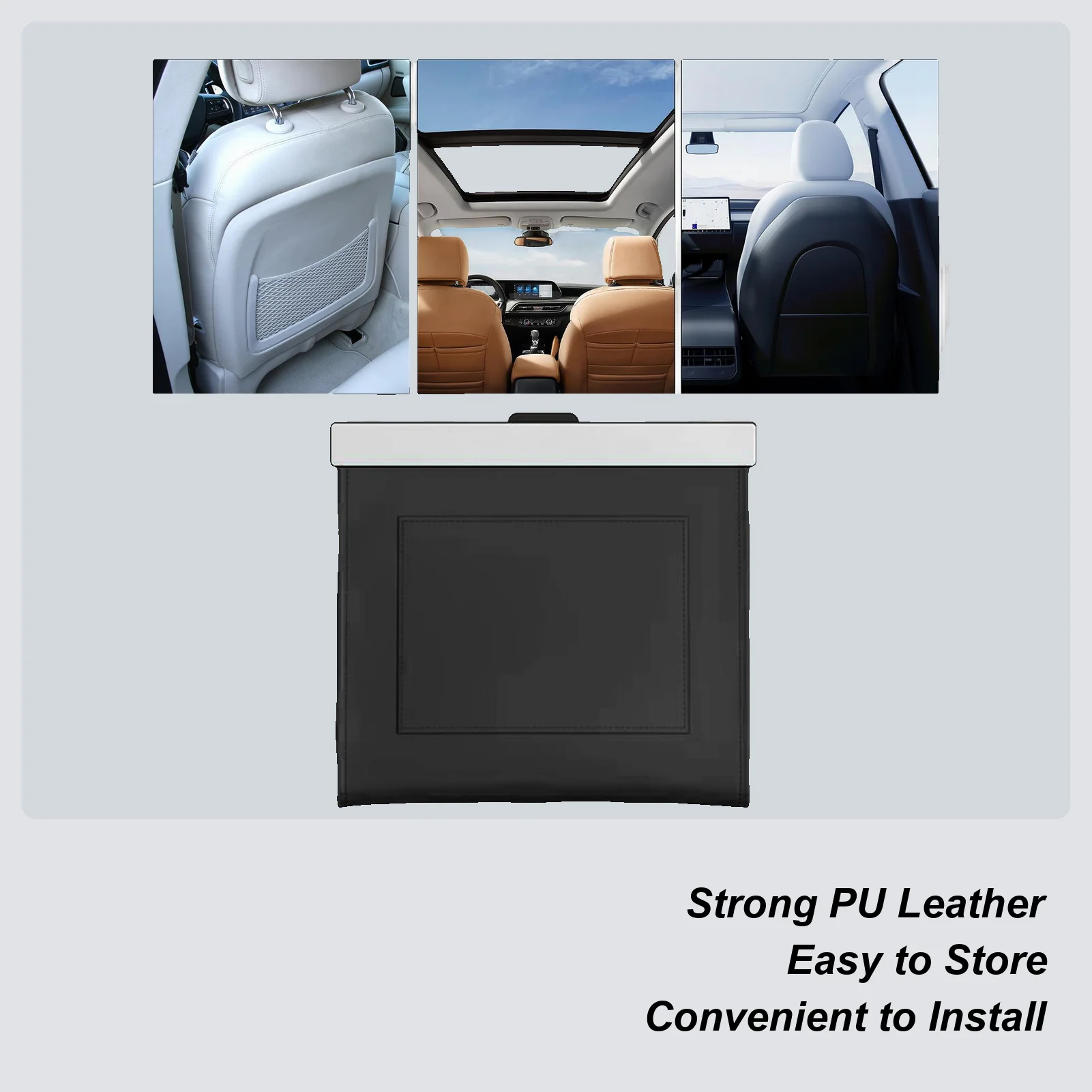 

Garbage Bag For Car Magnetic Closure Backseat Storage Organizer Foldable Travel Trash Bag For Road Trips Weekend Outdoor