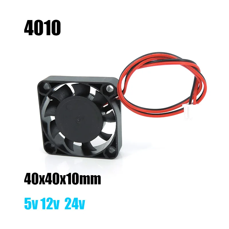 4010 40x10mm 40x40x10mm DC Cooling Fan 5V 12v 24V For Oil Bearing Brushless Cooling 2PIN 40mm Cooling Fan DC 5V 12V 24V a7