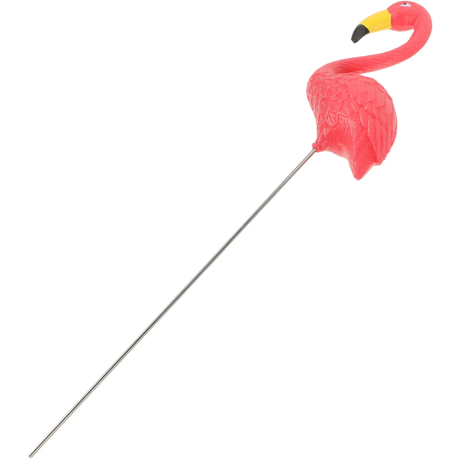 Resin Simulated Flamingo Garden Ornament Lifelike Potted Plant Decor Non-Deformable Outdoor Yard Decoration Flamingo Decorations