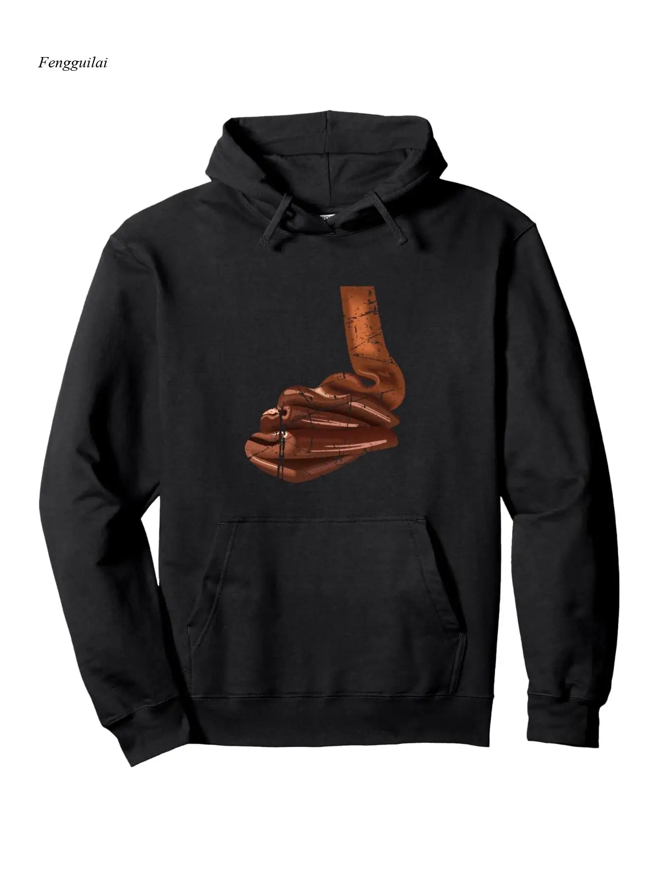 

Толстовка с капюшоном Chocolate Lover — с золотым шоколадным принтом, пуловер с длинными рукавами и капюшоном для подарков на День святого Валентина