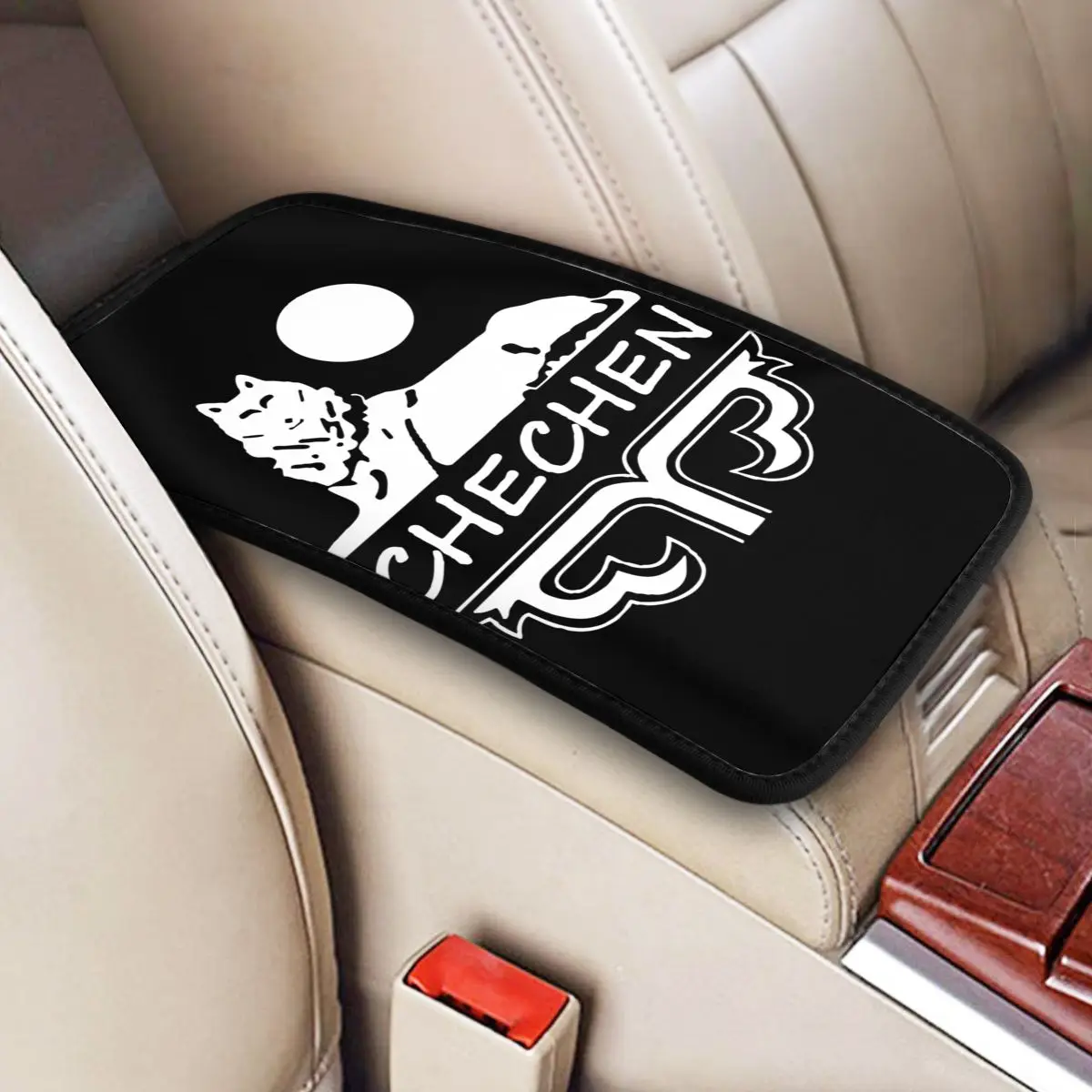 Auto Armlehne Abdeckung Matte Leder Chechen Borz Center Konsole Abdeckung Pad Tschetschenien Mantel Von Arme Auto Styling Innen Zubehör