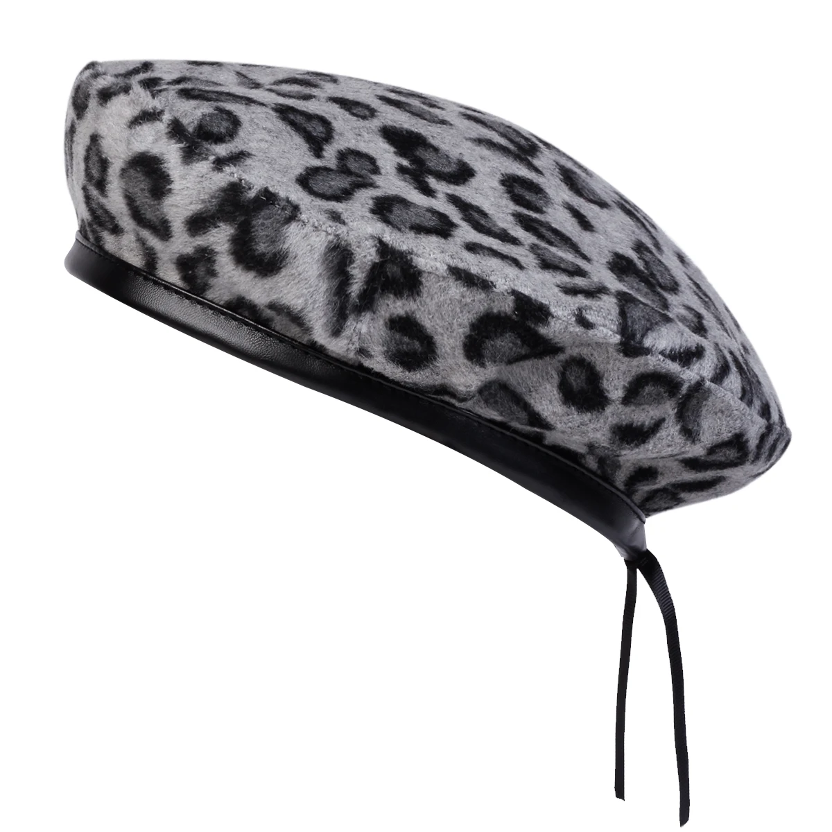 للجنسين الفراء ليوبارد طباعة القبعات الرجال والنساء الرسامين القبعات الخريف الشتاء الدافئة القبعات قبعات مسطحة #4