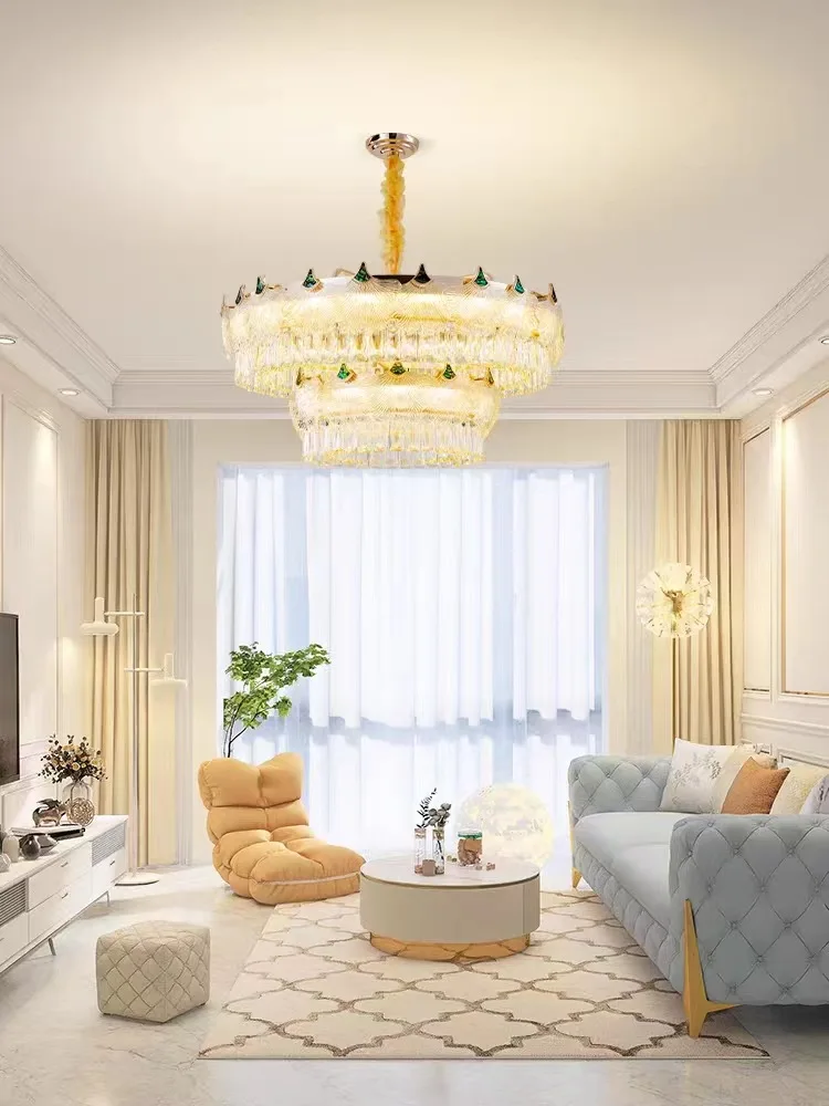 

Luxury French Style Crystal Chandelier Modern Living Room Bedroom Dining Room Ceiling Lamp