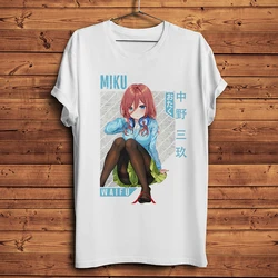 Kawaii Miku Nakano, Funny Waifu Anime T-shirt ,Men New White TShirt ,Unisex Otaku Streetwear,Quintessential Quintuplets