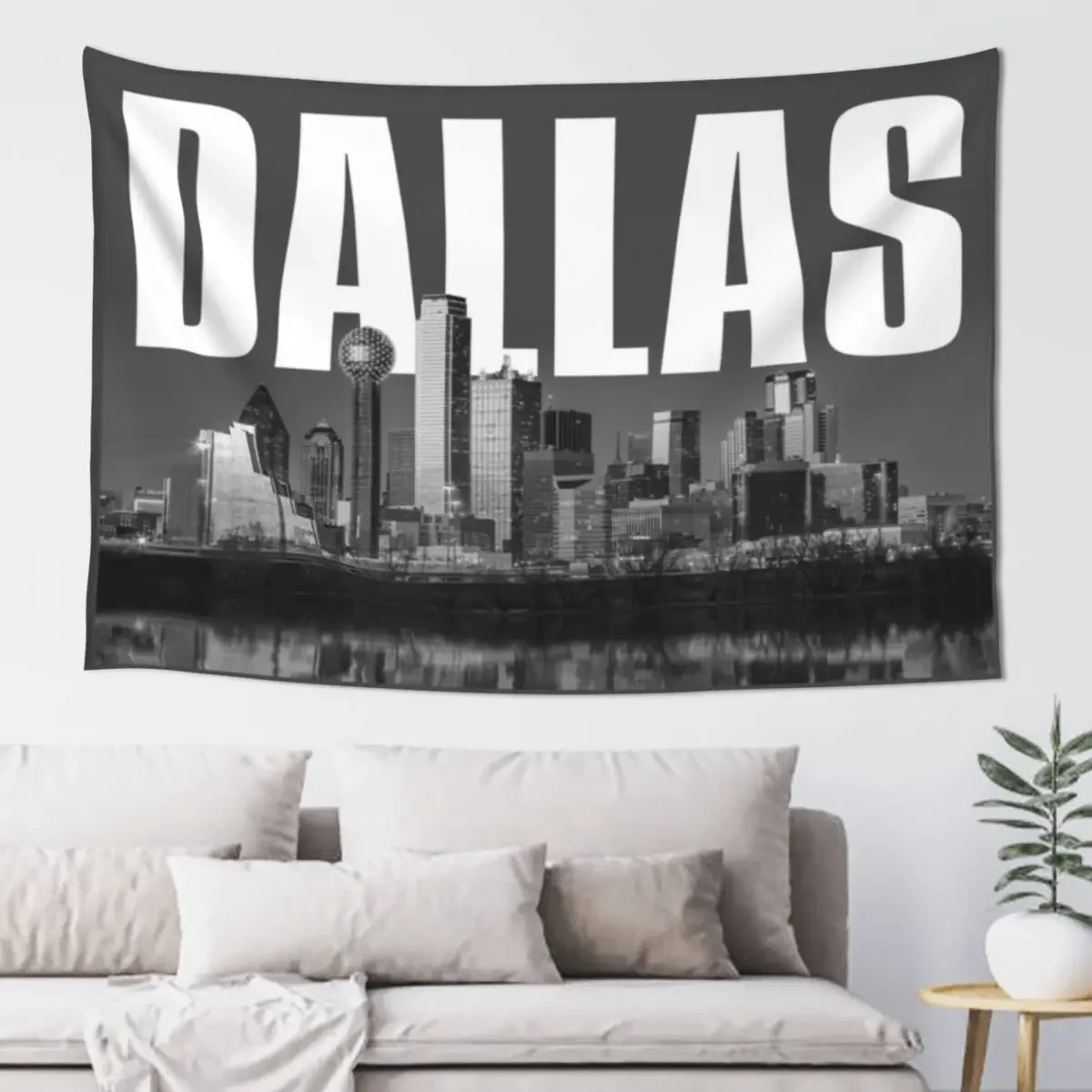 Dallas Cityscape Tapestry Room Decorations Aesthetics Korean Room Decor Bedroom Deco Tapestry