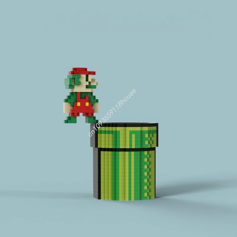 

1223pcs MOC Italian Plumber pen holder2 Building Blocks Christmas Home Entertainment DIY Project Perfect for Families idea Gift