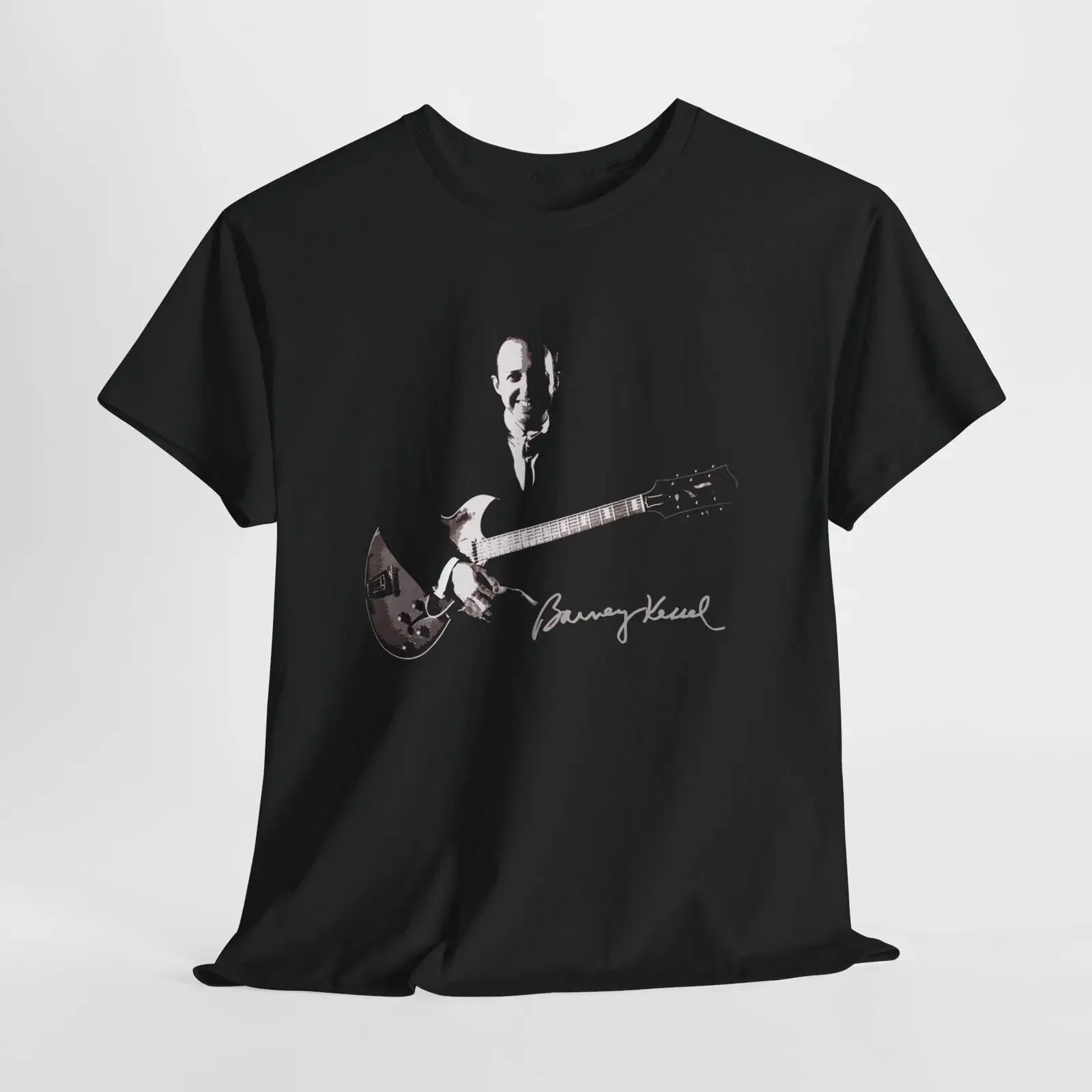 Camiseta de guitarista de jazz Barney Kessel, camiseta vintage con diseño de guitarra, estilo vintage, lavada, transpirable, cómoda y elegante, ropa de calle