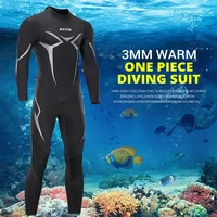 Traje de neopreno de 3mm para hombre, traje de neopreno de manga larga de una pieza, traje de buceo ultraelástico, natación en agua, surf, triatlón