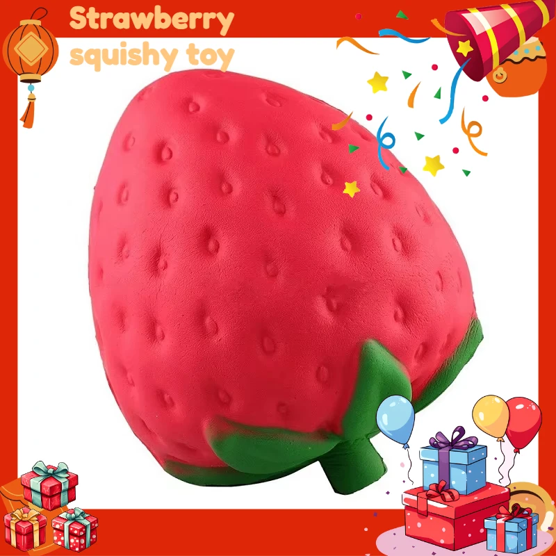 2026 New Arrival Cream Scent Slow Rise Giant Strawberry Squishy, Soft Squeeze Decompression Toy for Kids and Adults