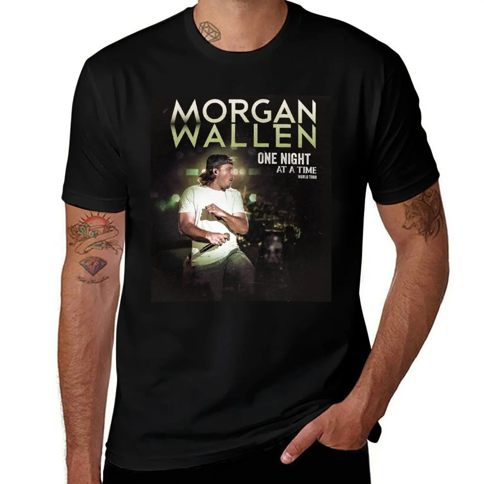 

shirts One 100% shirts man cotton printed Night 100% T-Shirt At for a Time man cotton World And American t t shirts t Wallen