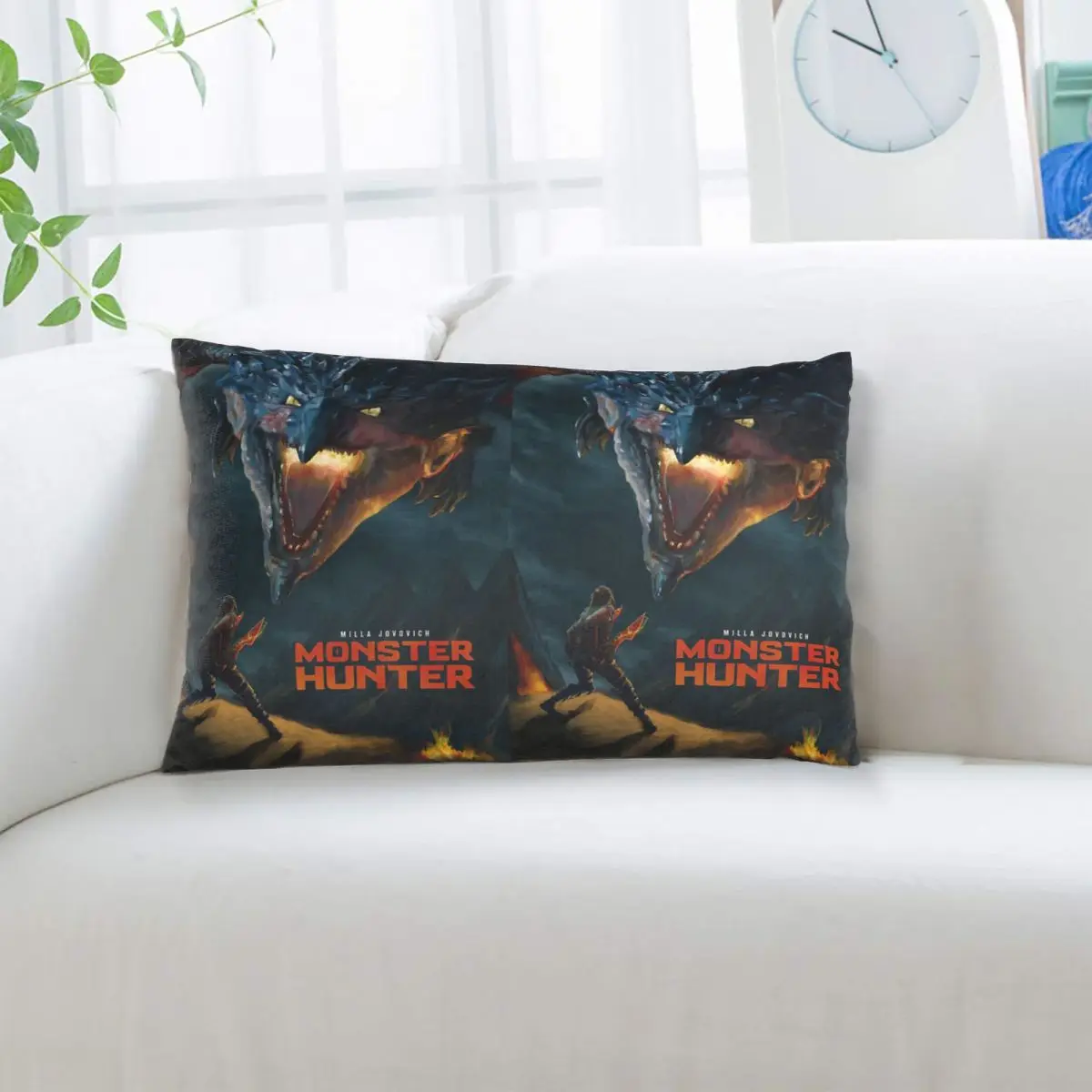 Monster Hunter Rectangle Pillowcase Cushion Cover Decor Bedroom Bed Home Comfort Throw Pillow