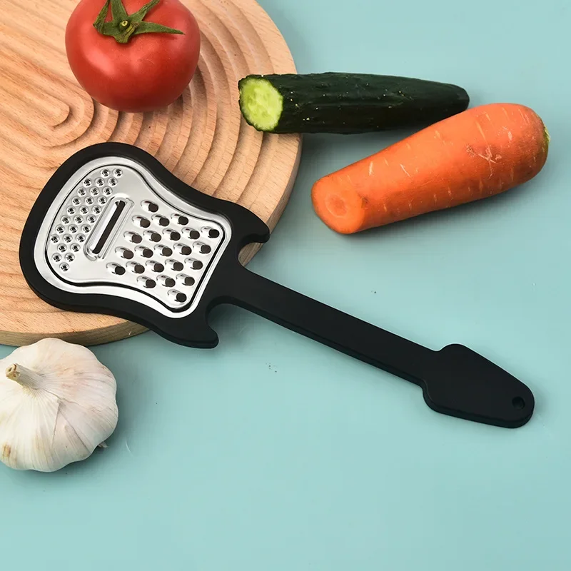 Stainless Steel Guitar-shaped Grater for Cheese and Vegtables, Compact, Hand-Held Design