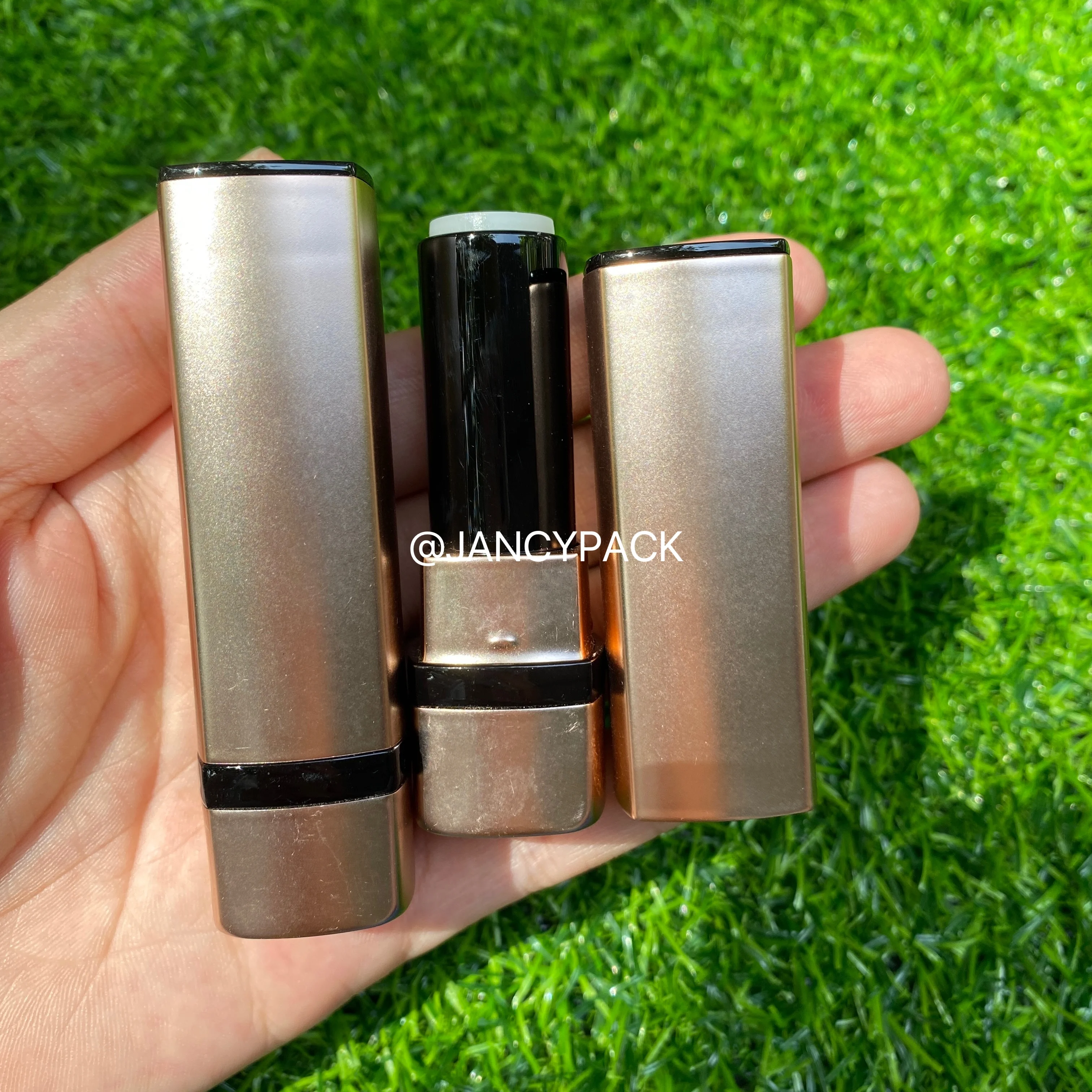 Matte Gold Square Lipstick Lip Balm Tubes Cosmetic Packing Container Makeup Empty Lipgloss  Lipstick Jars Balm Tube Makeup Tools