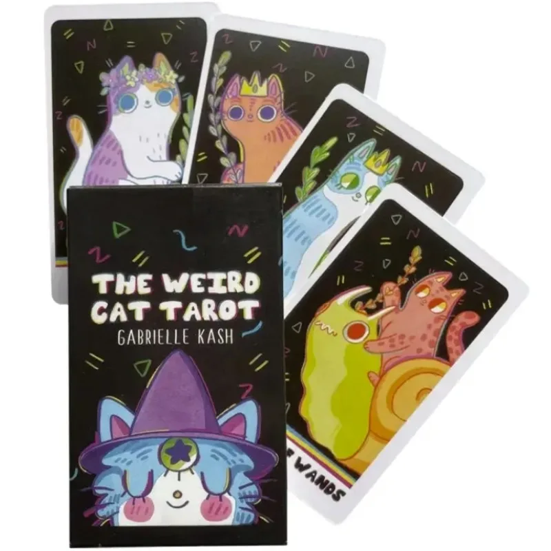 The Weird Cat Tarot English Card Game Divination Game Gift Board Table Game Oracles And Divination Party Easy Tarot Gra planszowa