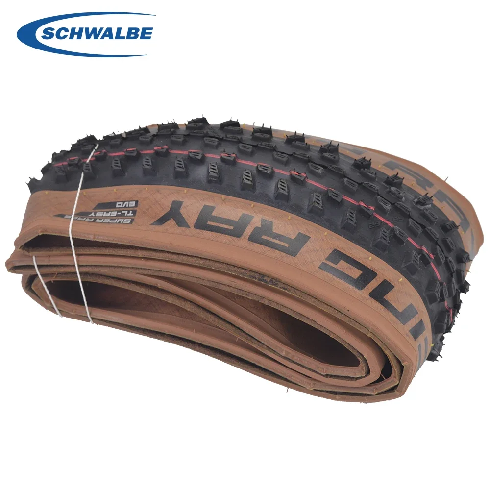 SCHWALBE Racing Ray Ralph 57-622 29x2.25 Black Brown Tubeless Folding Tire for MTB Bike XC Gravel Off-Road Bicycle Cycling Parts